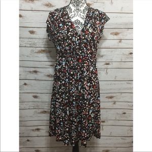 Motherhood Maternity V Neck Short Sleeve Dress